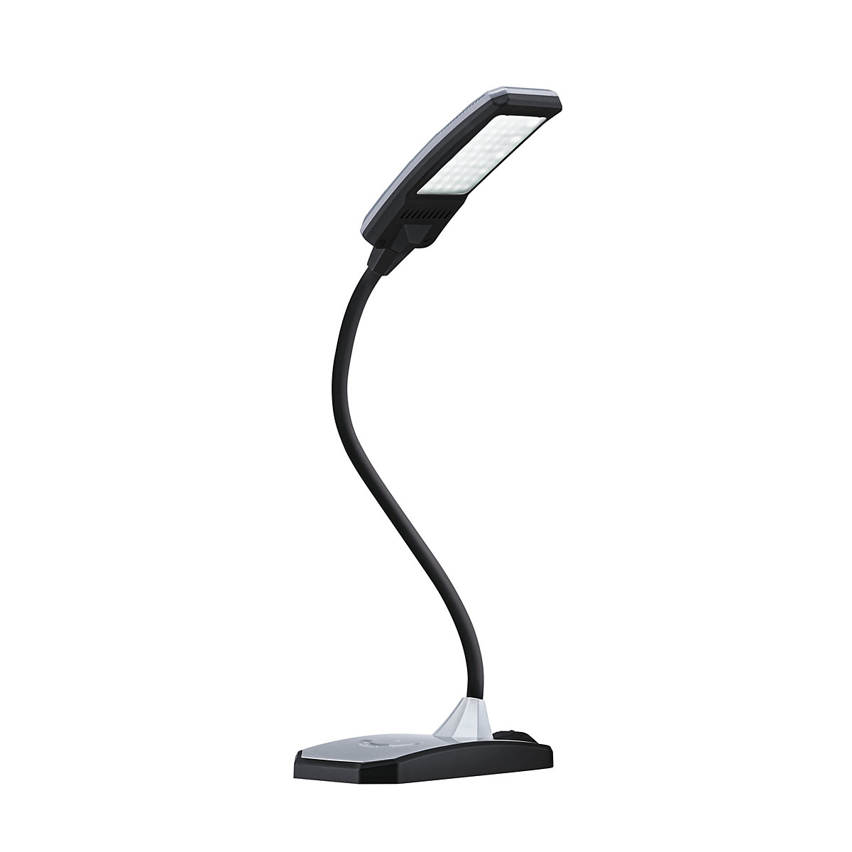 TWIST LED desk lamp – Hansa, height 390 mm, silver-3