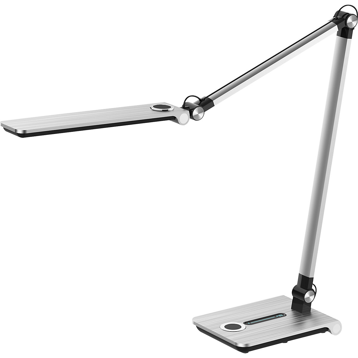 WAVE LED table lamp – Hansa, dimmable, with stand, silver, 450 lm-1