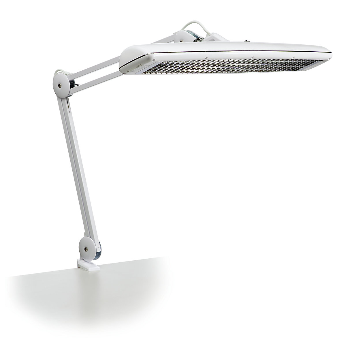 Officier Uitstroom Terugroepen MAUL – Workstation lamp, rotates through 360°: output 3 x 14 W, 2 jointed  arms, each 400 mm | KAISER+KRAFT