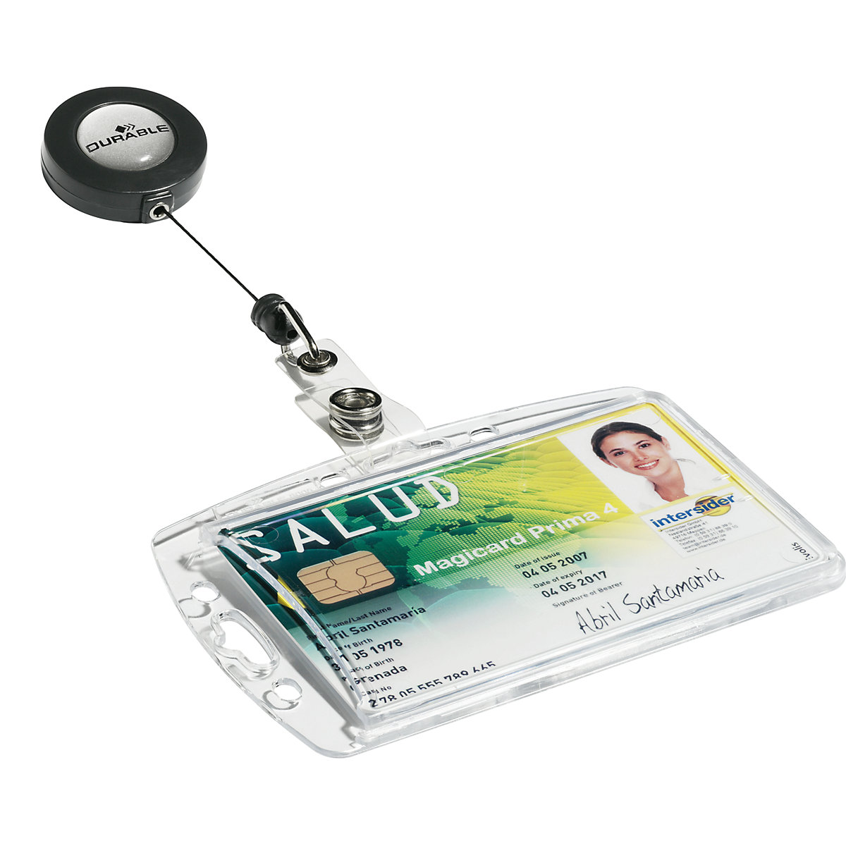 Biafra Coat of Arms Retractable ID Card Holder with  