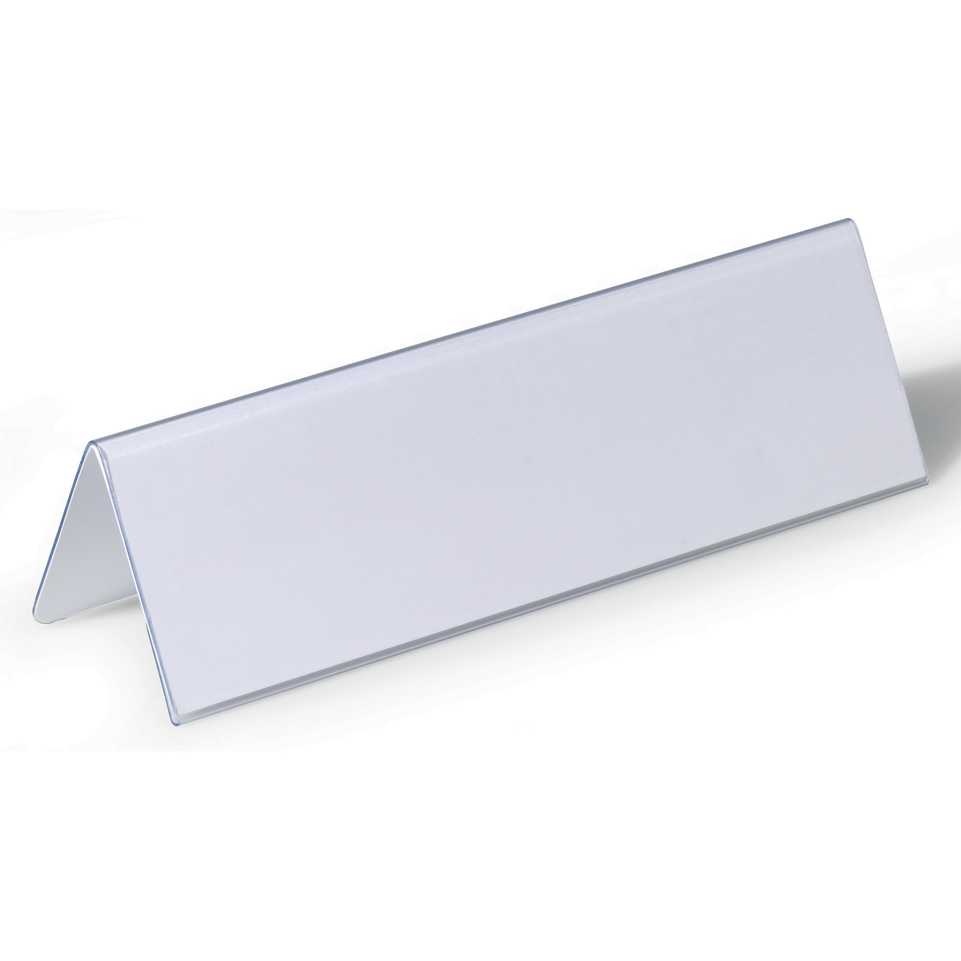 Table place name holder made of hard foil DURABLE inverted Vshape