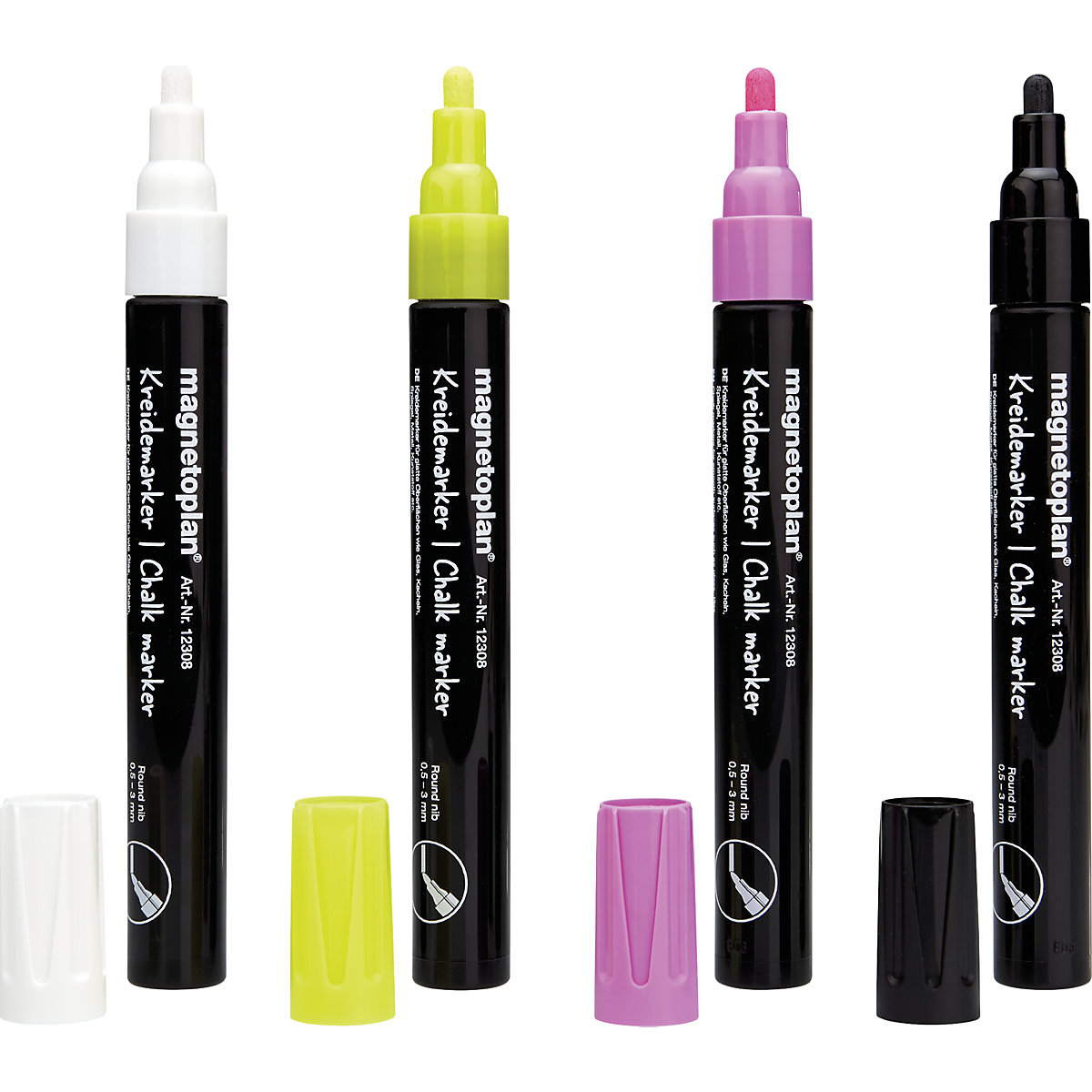Chalk marker – magnetoplan: assorted colours, black, white, yellow
