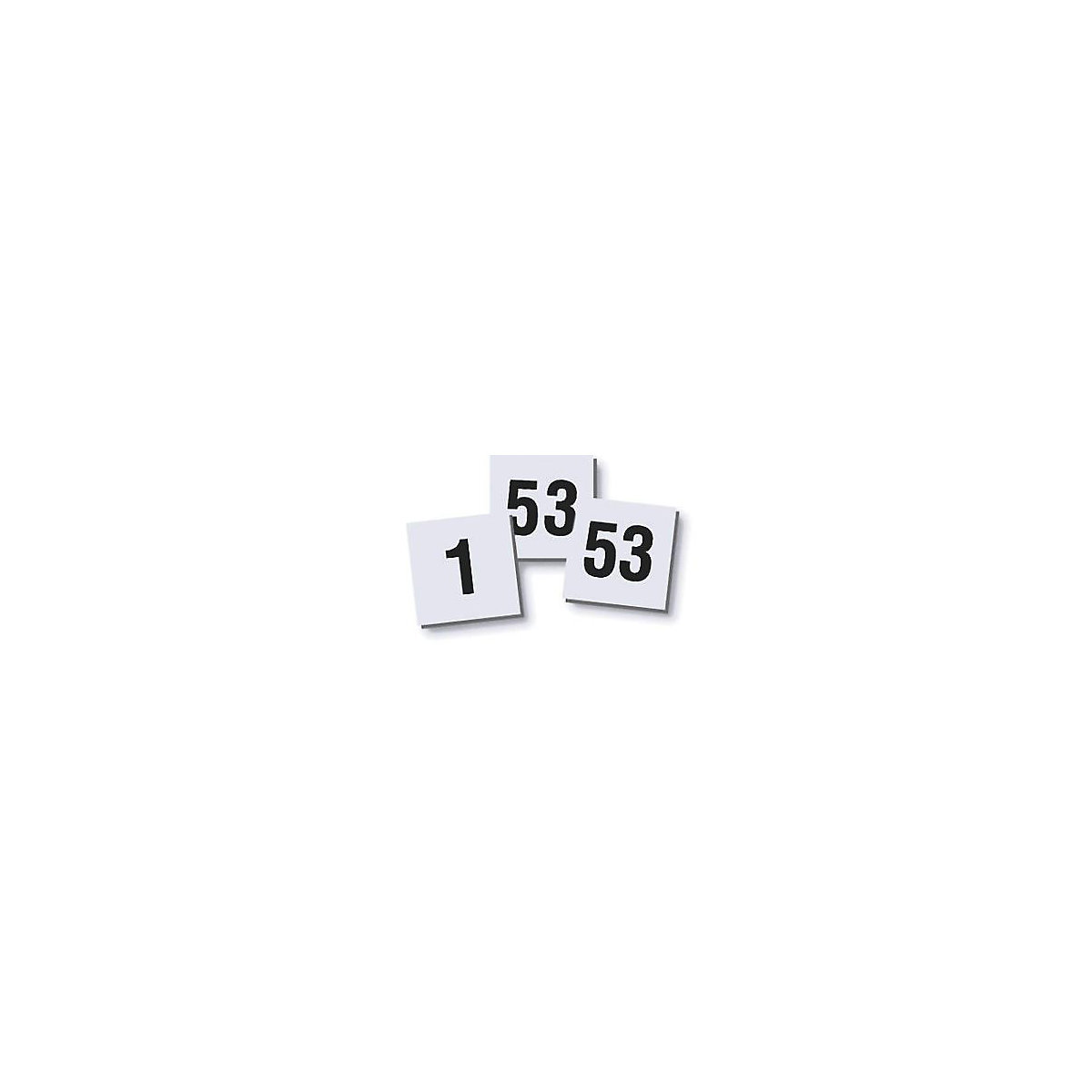 Digit magnet set – magnetoplan, 10 x 10 mm, pack of 2, digits 1 – 53-3