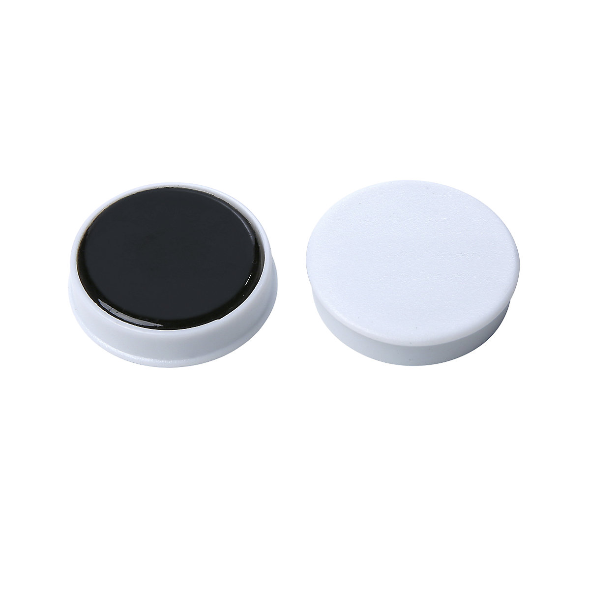 Round magnet, plastic – eurokraft basic, Ø 20 mm, pack of 72, white-5