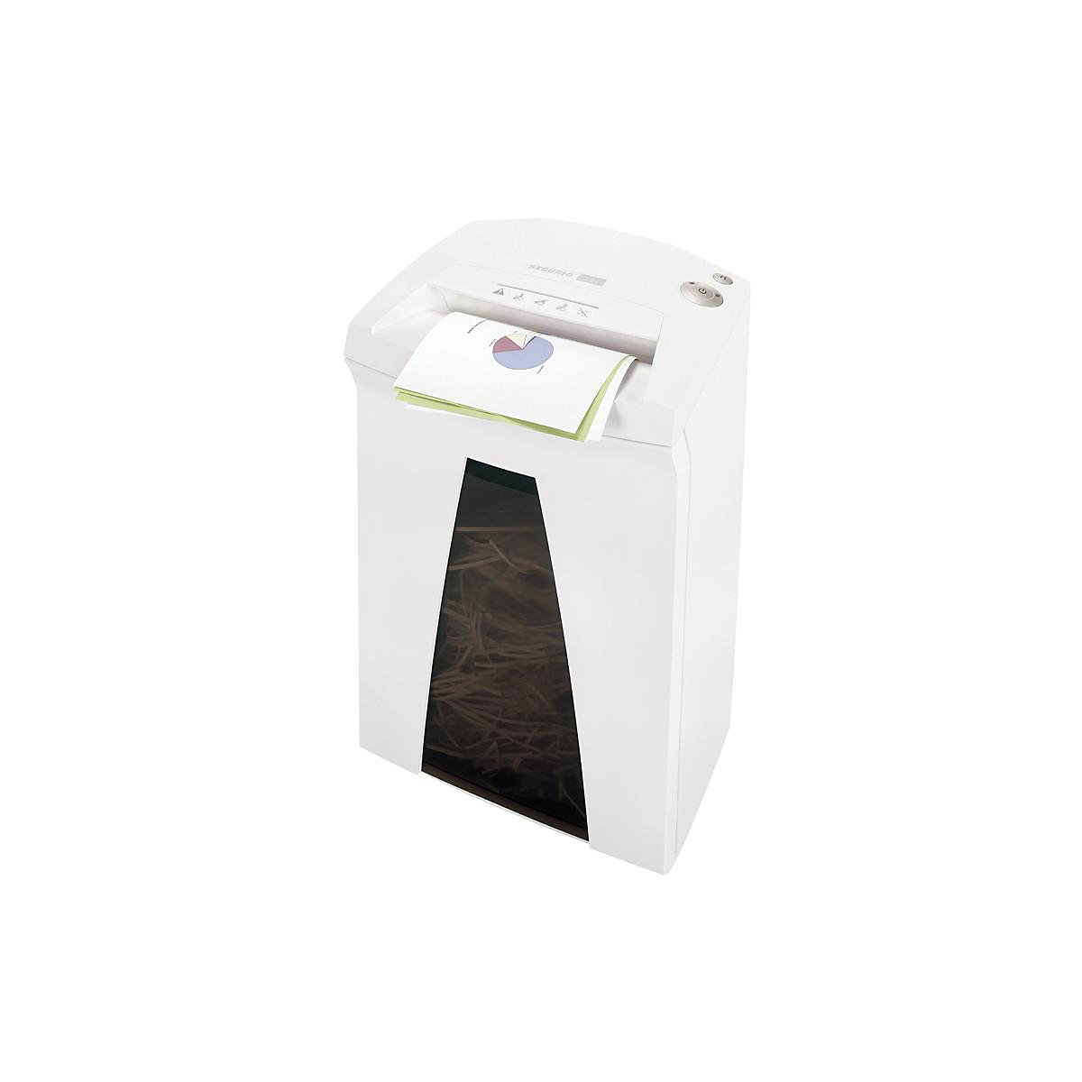 HSM – SECURIO document shredder B24, collection capacity 34 l, particles, 14 – 16 sheets