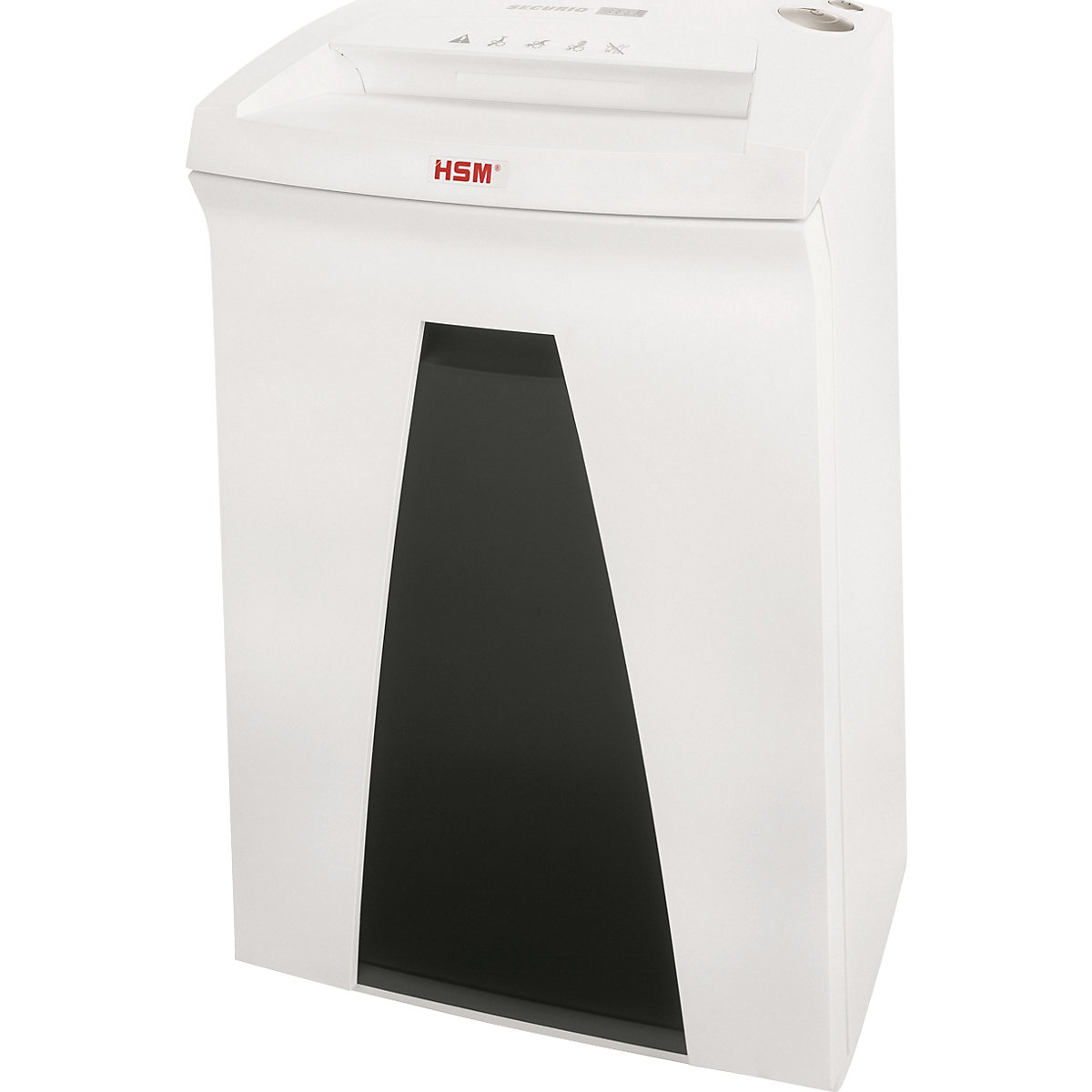 HSM – SECURIO document shredder B24, collection capacity 34 l, strips, 19 – 21 sheets