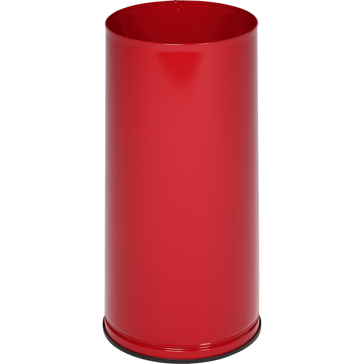 Umbrella stand, height 610 mm – VAR, solid sheet metal, zinc plated, flame red RAL 3000-6