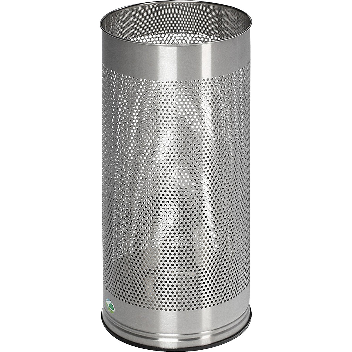 Umbrella stand, height 610 mm – VAR, stainless steel, brushed, perforated sheet metal-3