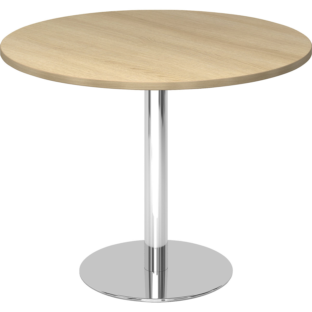 Conference table 1000 mm 755 mm high chrome plated frame