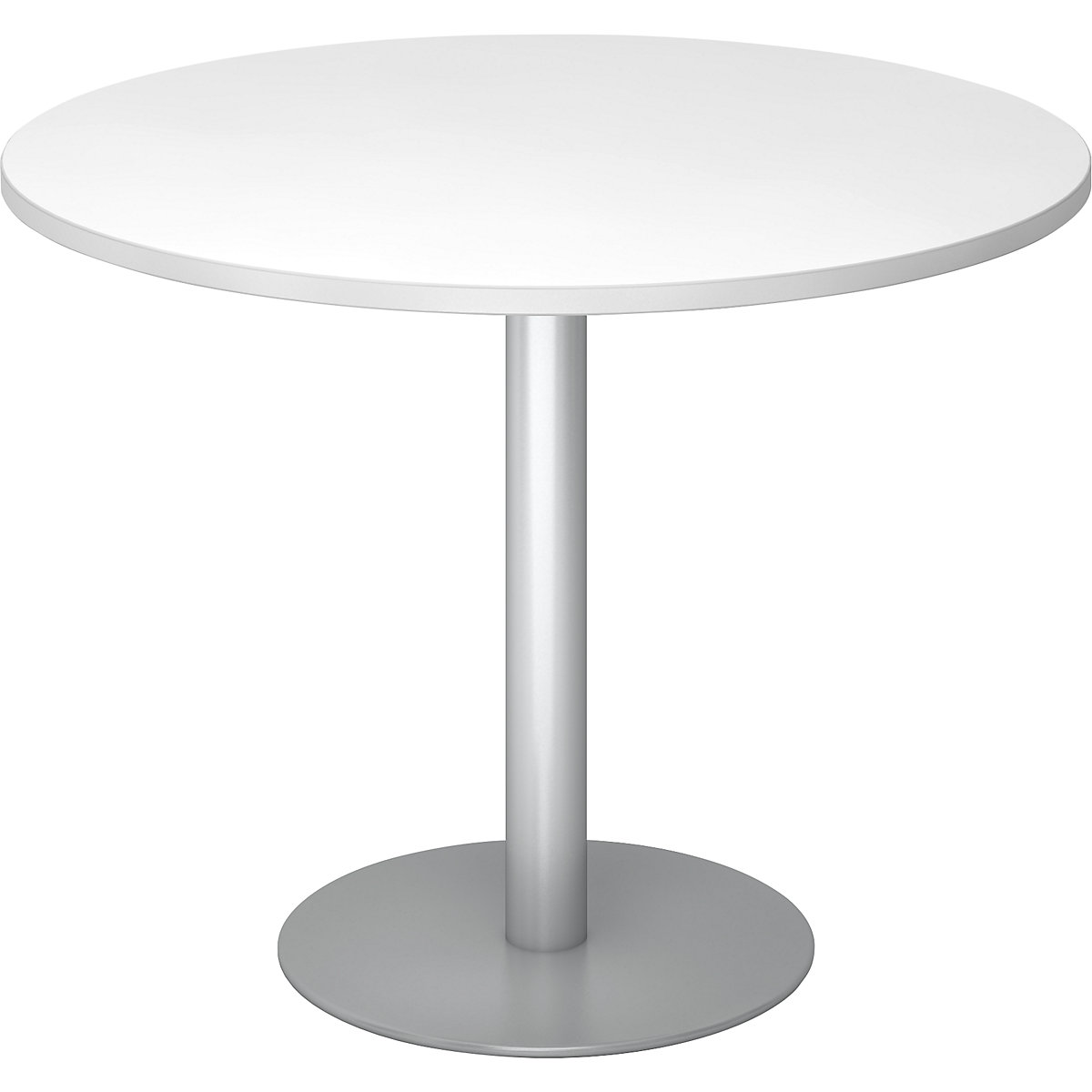 Conference table 1000 mm 755 mm high silver frame kaiserkraft