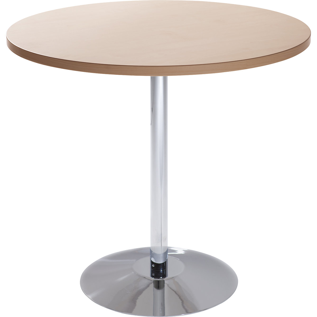 Pedestal table, Ø 800 mm, height 720 mm, beech finish moulded chipboard-5