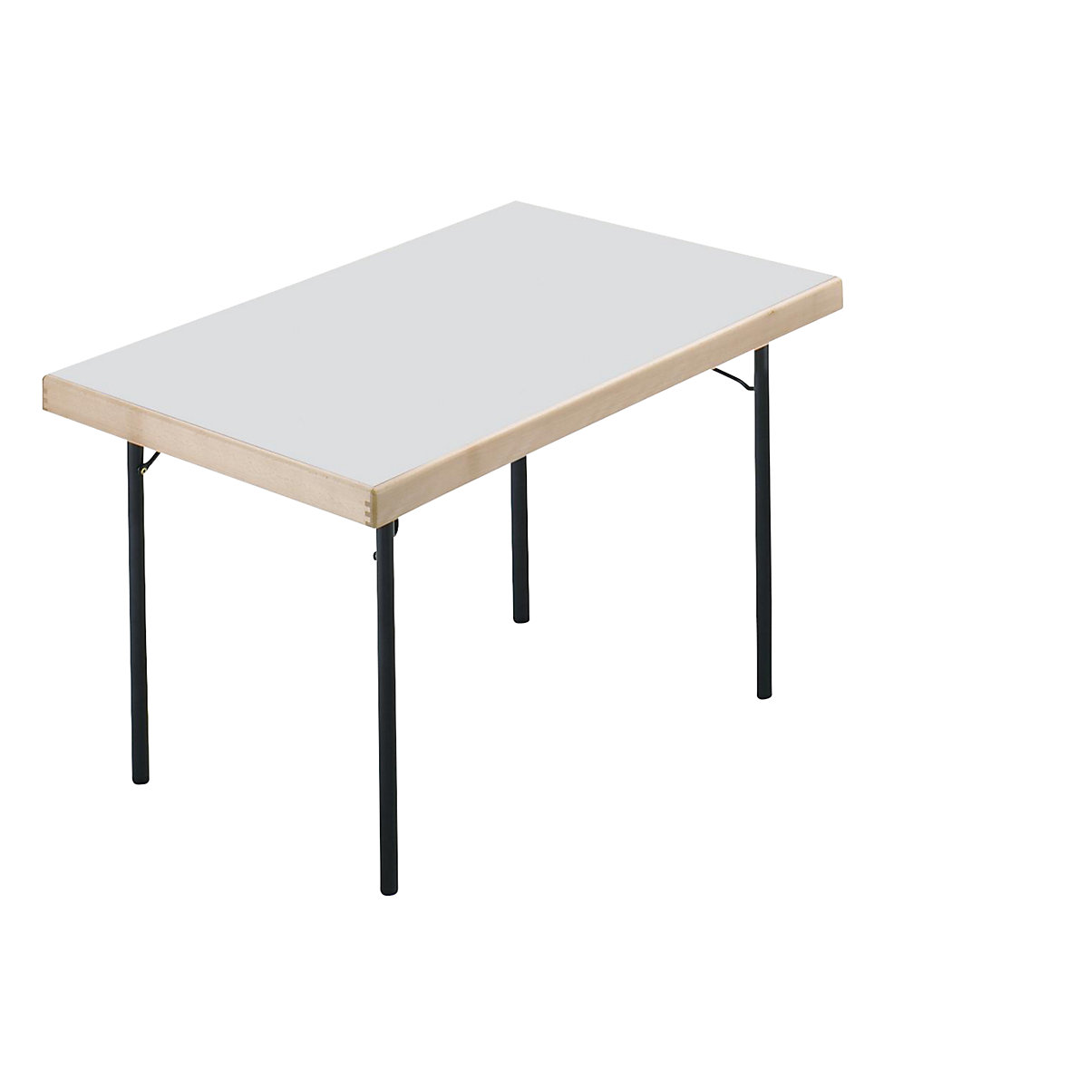 Folding table, 4-footed frame, 1200x800 mm, anthracite frame, light grey panel-5