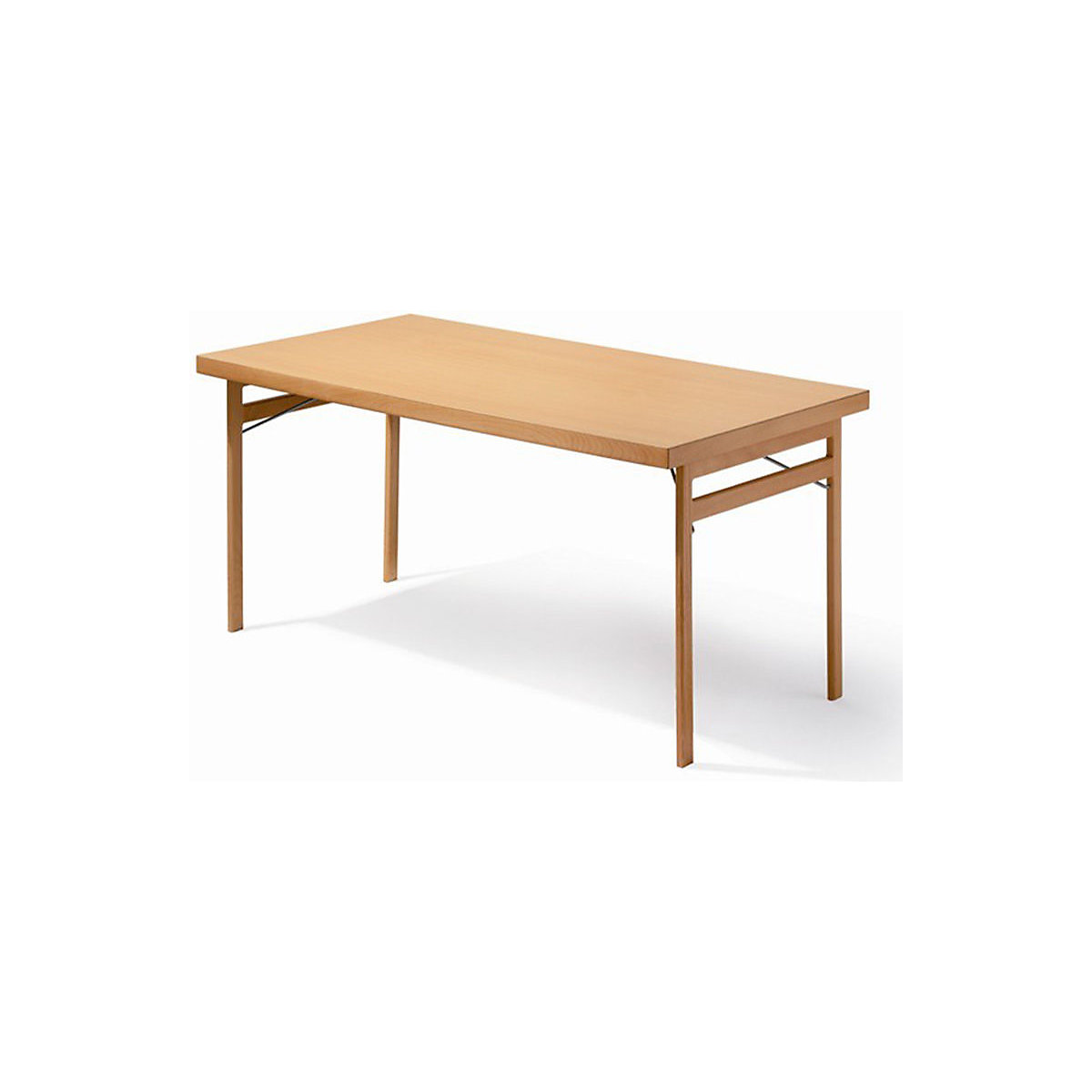 Folding table, solid wood frame, beech, WxD 1500 x 800 mm, beech tabletop-5