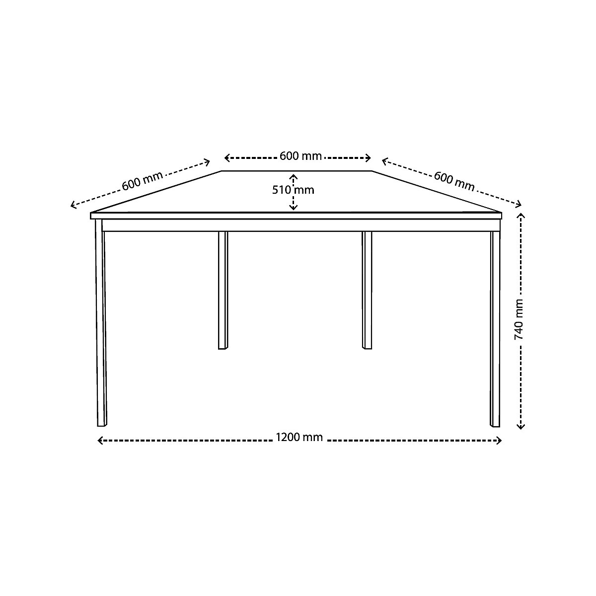 Multipurpose table – eurokraft basic (Product illustration 27)-26
