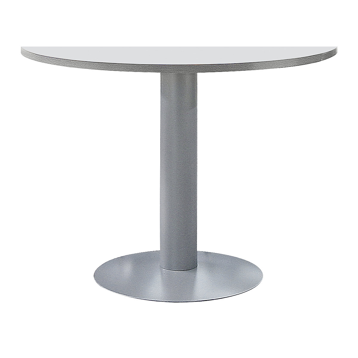 Pedestal table, Ø 1000 mm, height 720 mm, light grey / aluminium colour-3