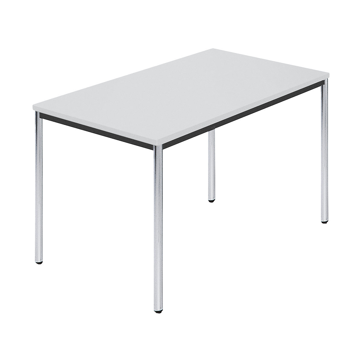 Rectangular table, chrome plated round tubes, WxD 1200 x 800 mm, grey-5