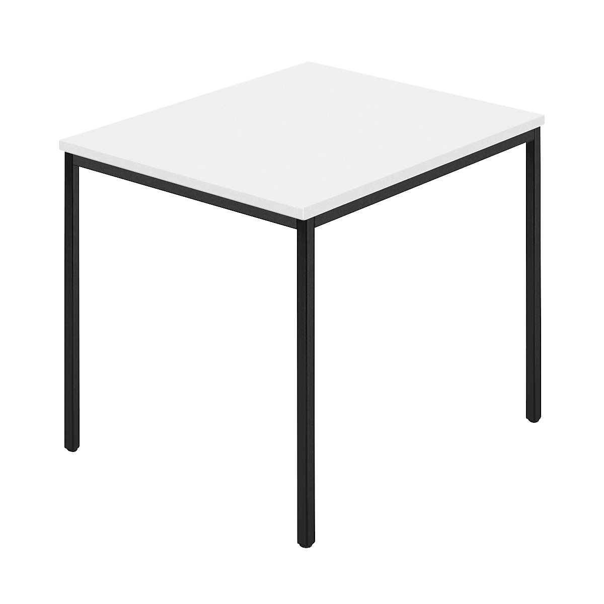 Rectangular table, coated rectangular tubing, WxD 800 x 800 mm, white / charcoal-6