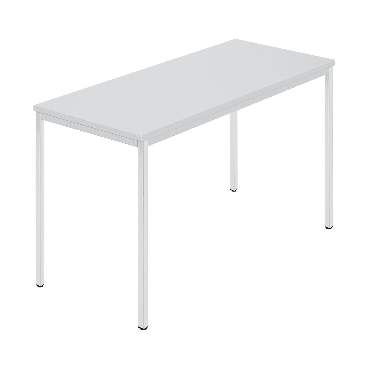 Rectangular table, coated rectangular tubing, WxD 1200 x 600 mm, grey / grey-8