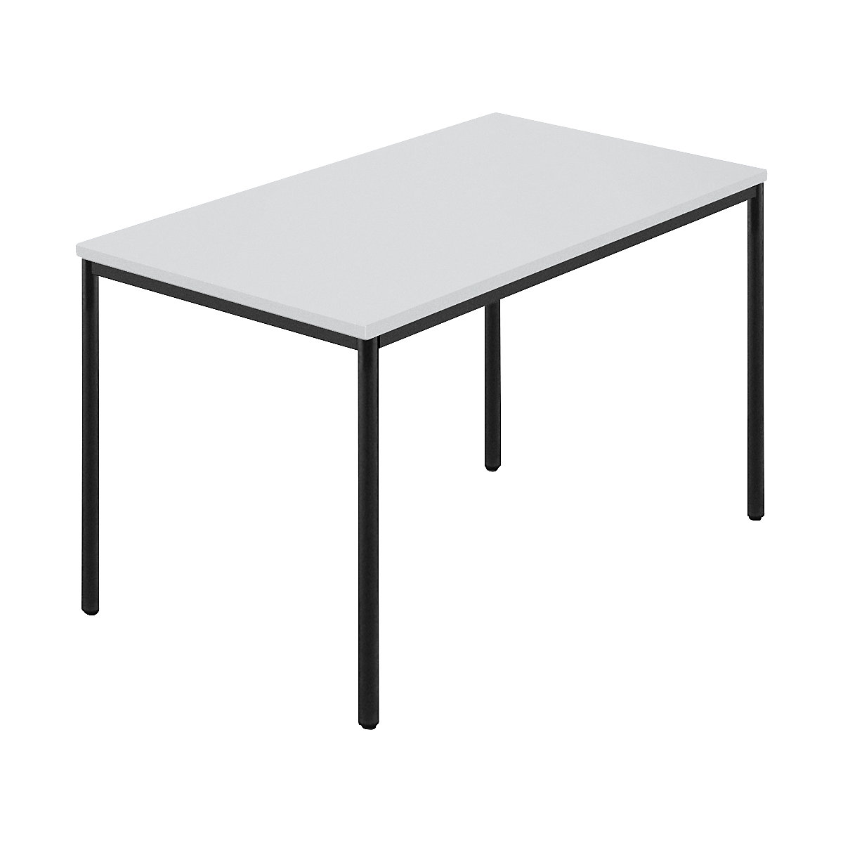 Rectangular table, coated round tubing, WxD 1200 x 800 mm, grey / charcoal-5
