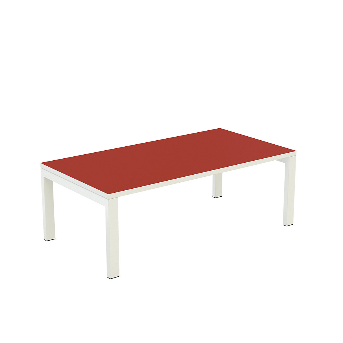 easyDesk® side table – Paperflow, HxWxD 400 x 1140 x 600 mm, red-11