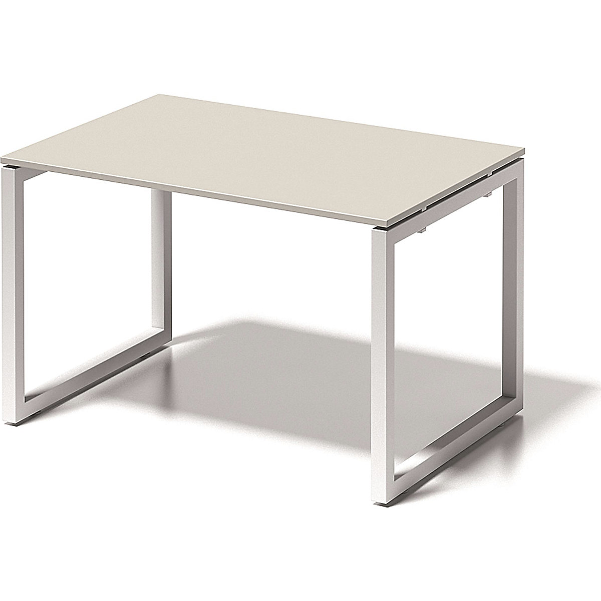 CITO desk, O-frame – BISLEY, HxWxD 740 x 1200 x 800 mm, silver frame, maple tabletop-8