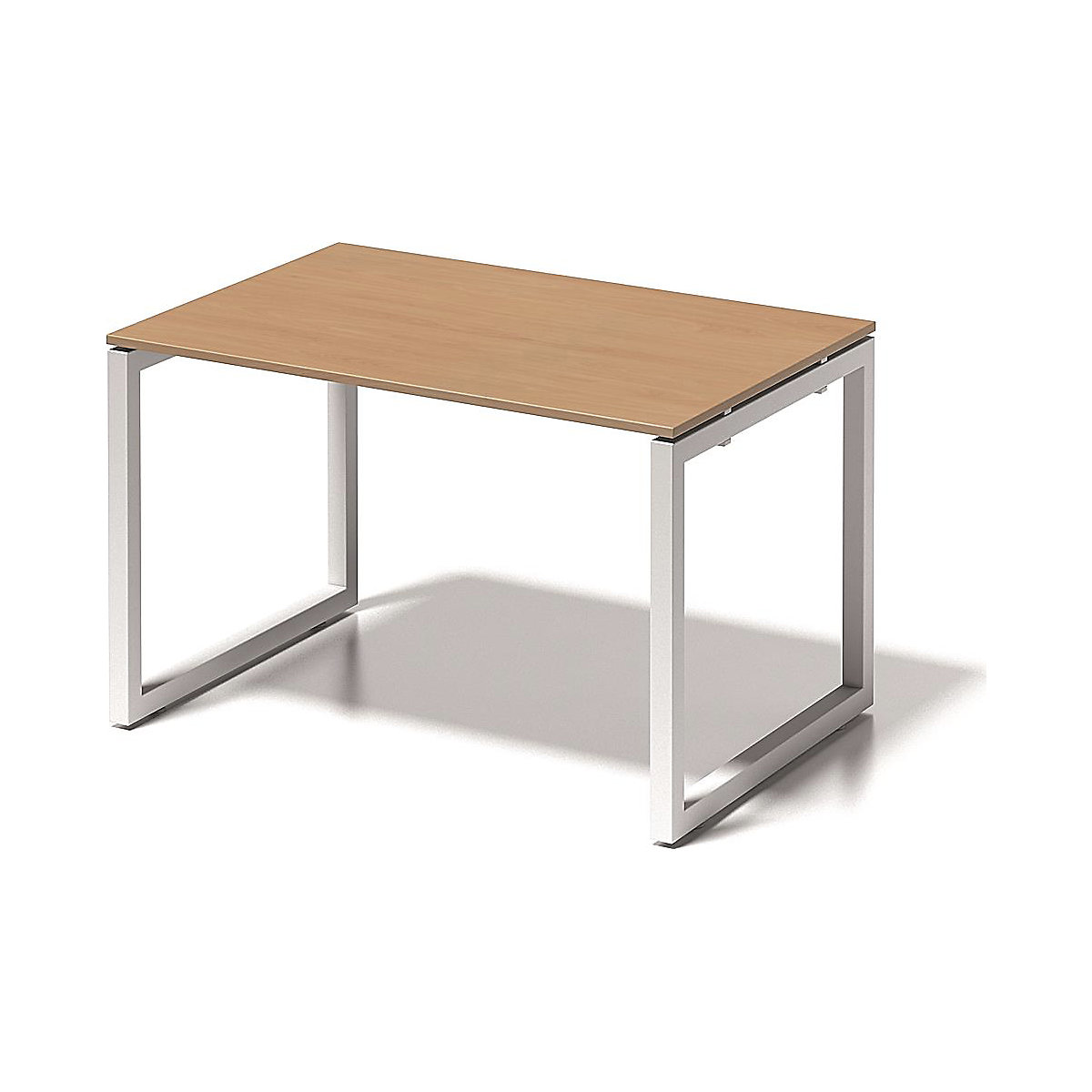 CITO desk, O-frame – BISLEY, HxWxD 740 x 1200 x 800 mm, white frame, beech tabletop-7
