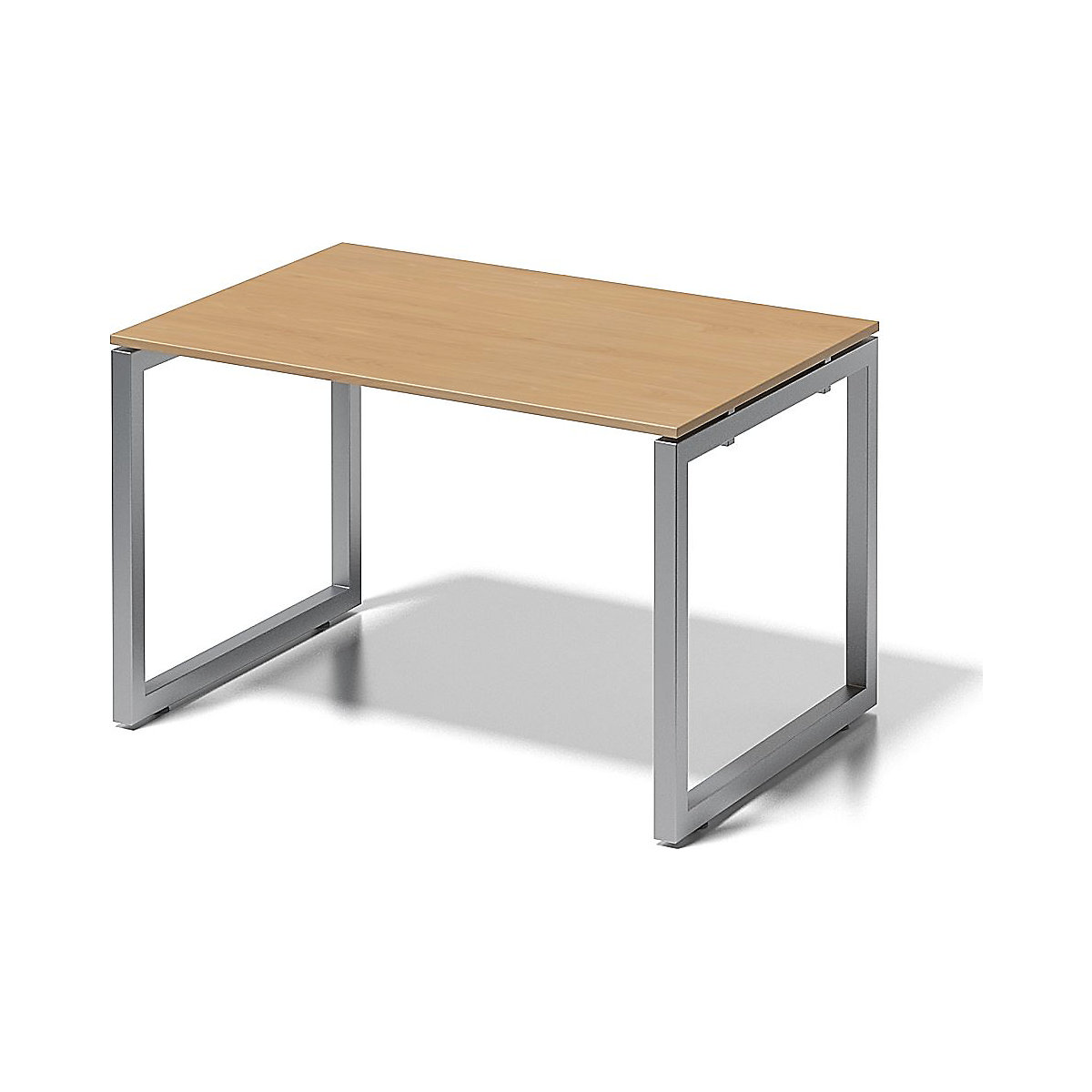 CITO desk, O-frame – BISLEY, HxWxD 740 x 1200 x 800 mm, silver frame, beech tabletop-6