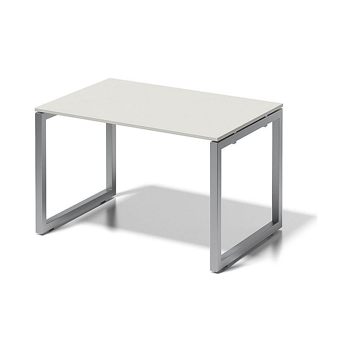 CITO desk, O-frame – BISLEY, HxWxD 740 x 1200 x 800 mm, silver frame, grey white tabletop-4