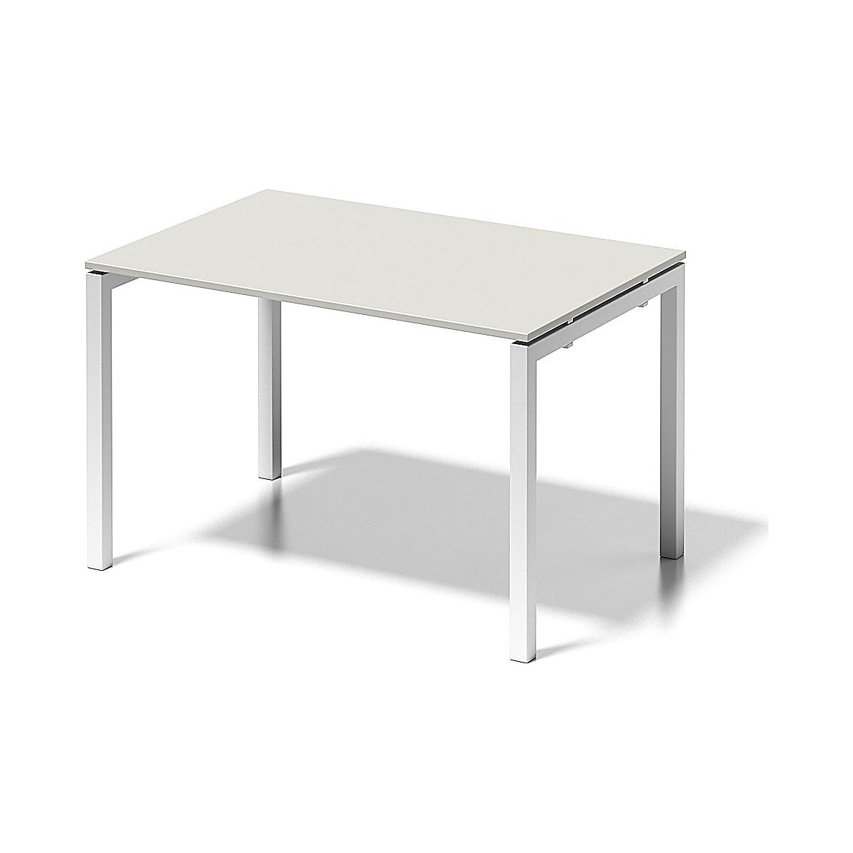 CITO desk, U-frame – BISLEY, HxWxD 740 x 1200 x 800 mm, white frame, grey white tabletop-4