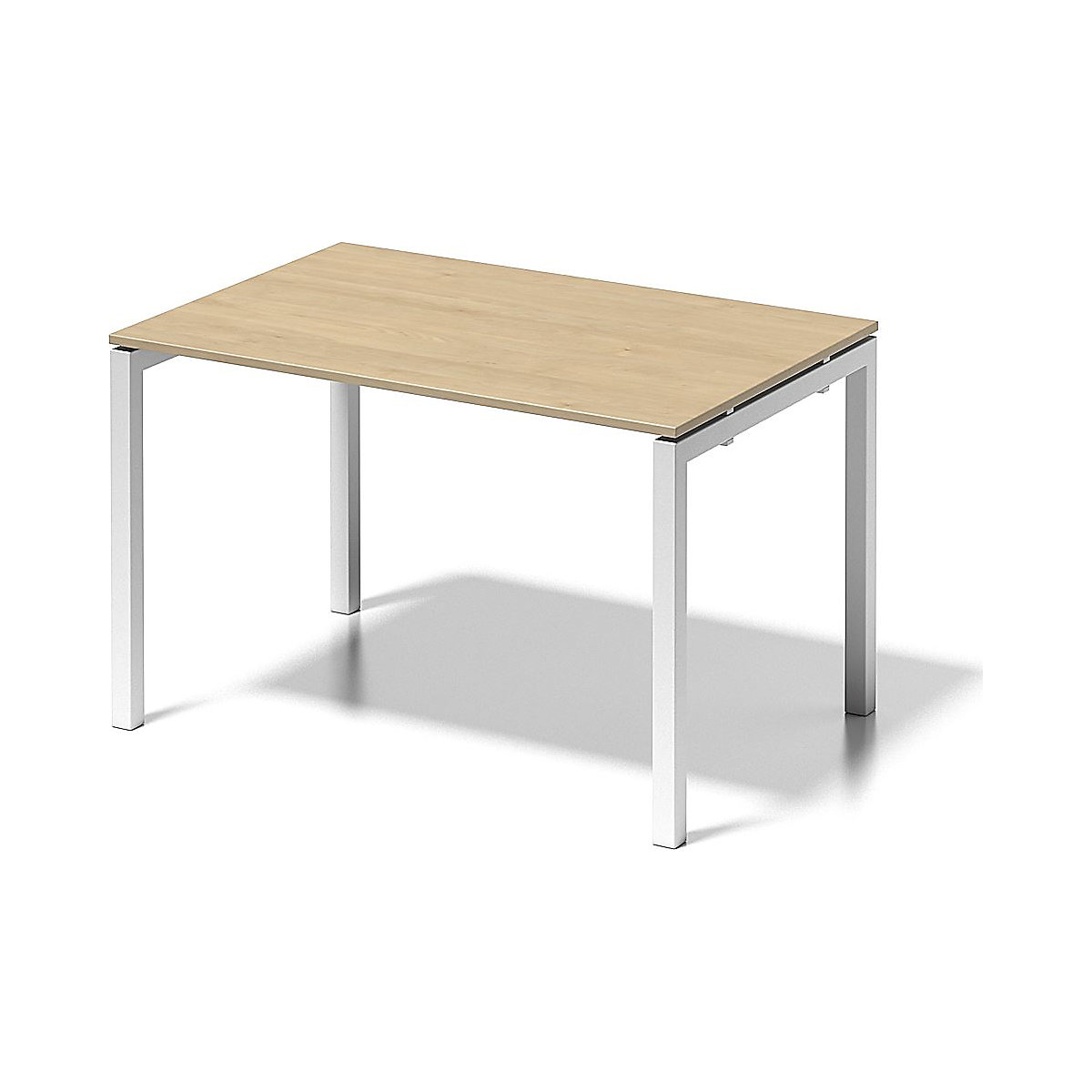 CITO desk, U-frame – BISLEY, HxWxD 740 x 1200 x 800 mm, white frame, maple tabletop-5