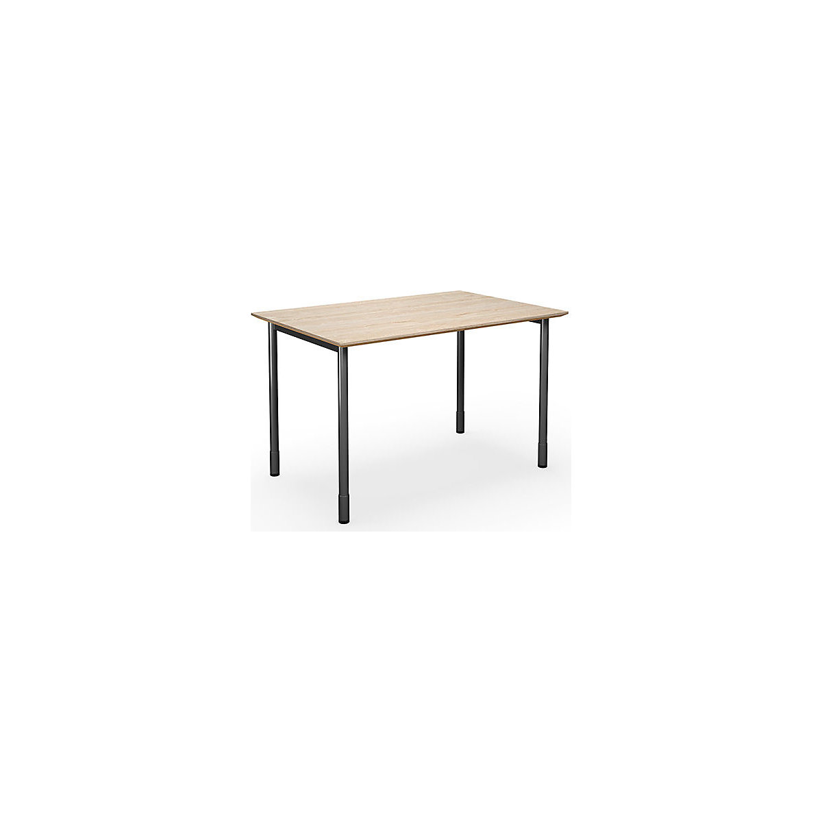 DUO-C Trend multi-purpose desk, straight tabletop, WxD 1200 x 800 mm, oak, black-5