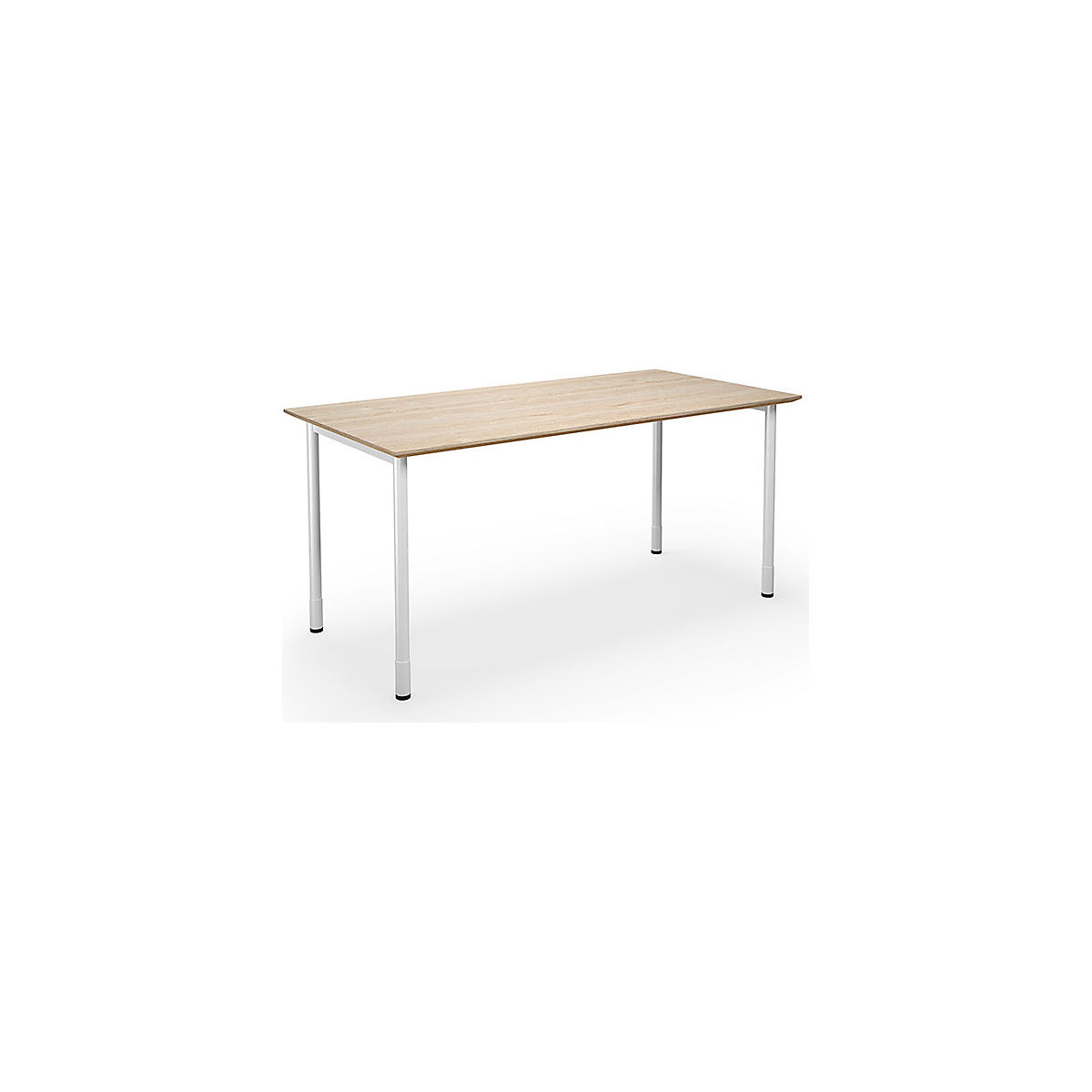 DUO-C Trend multi-purpose desk, straight tabletop, WxD 1400 x 800 mm, oak, white-5