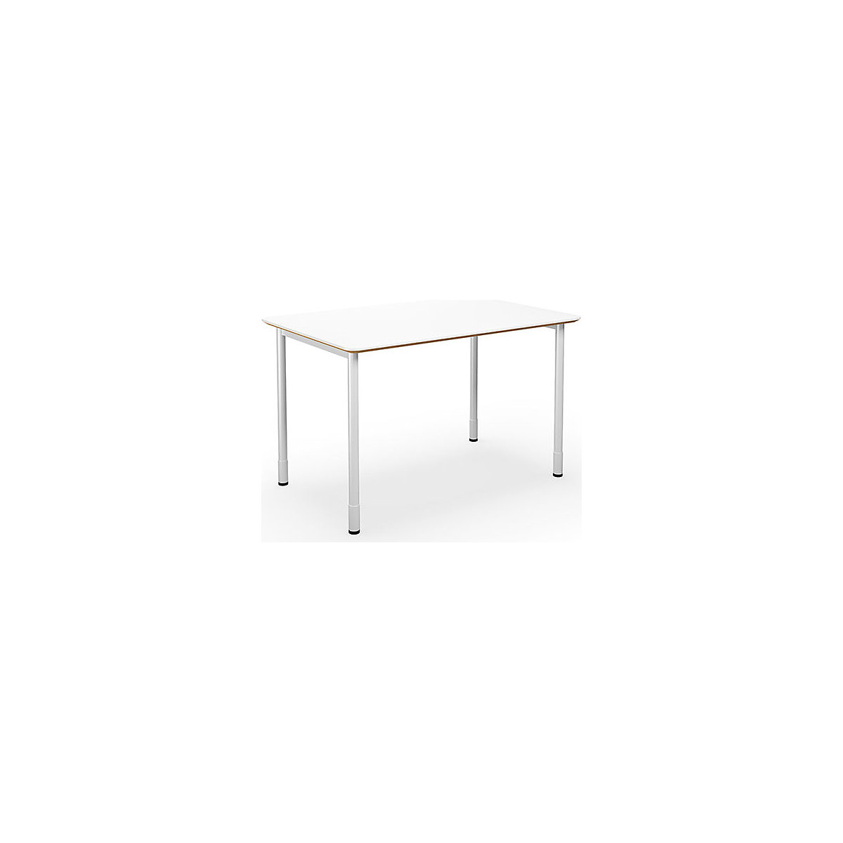 DUO-C Trend multi-purpose desk, straight tabletop, rounded corners, WxD 1200 x 800 mm, white, white-4