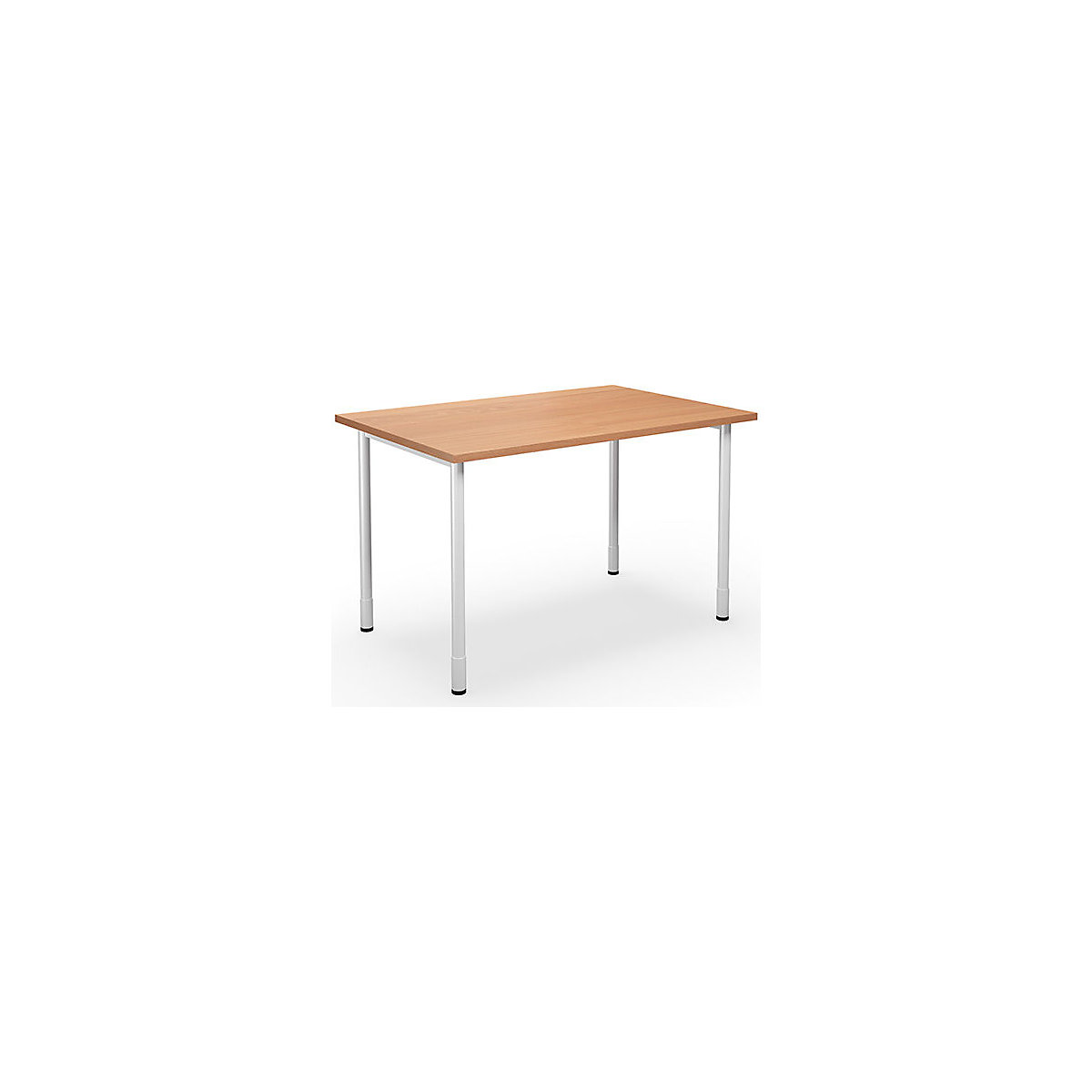 DUO-C multi-purpose desk, straight tabletop, WxD 1200 x 800 mm, beech, white-11