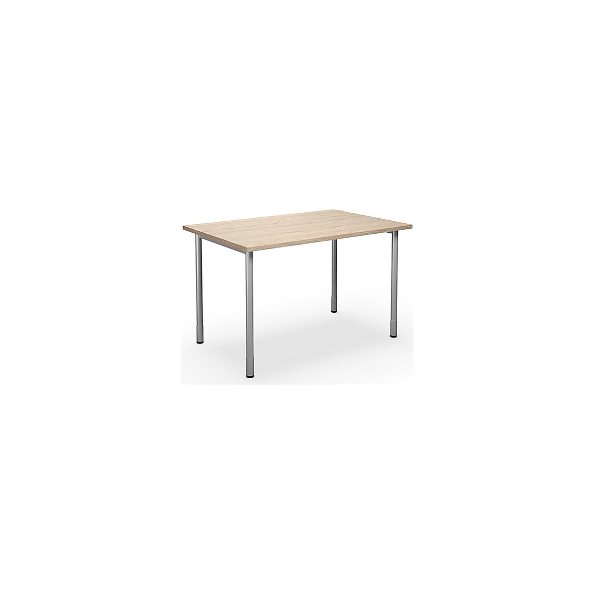 DUO-C multi-purpose desk, straight tabletop, WxD 1200 x 800 mm, oak, silver-15