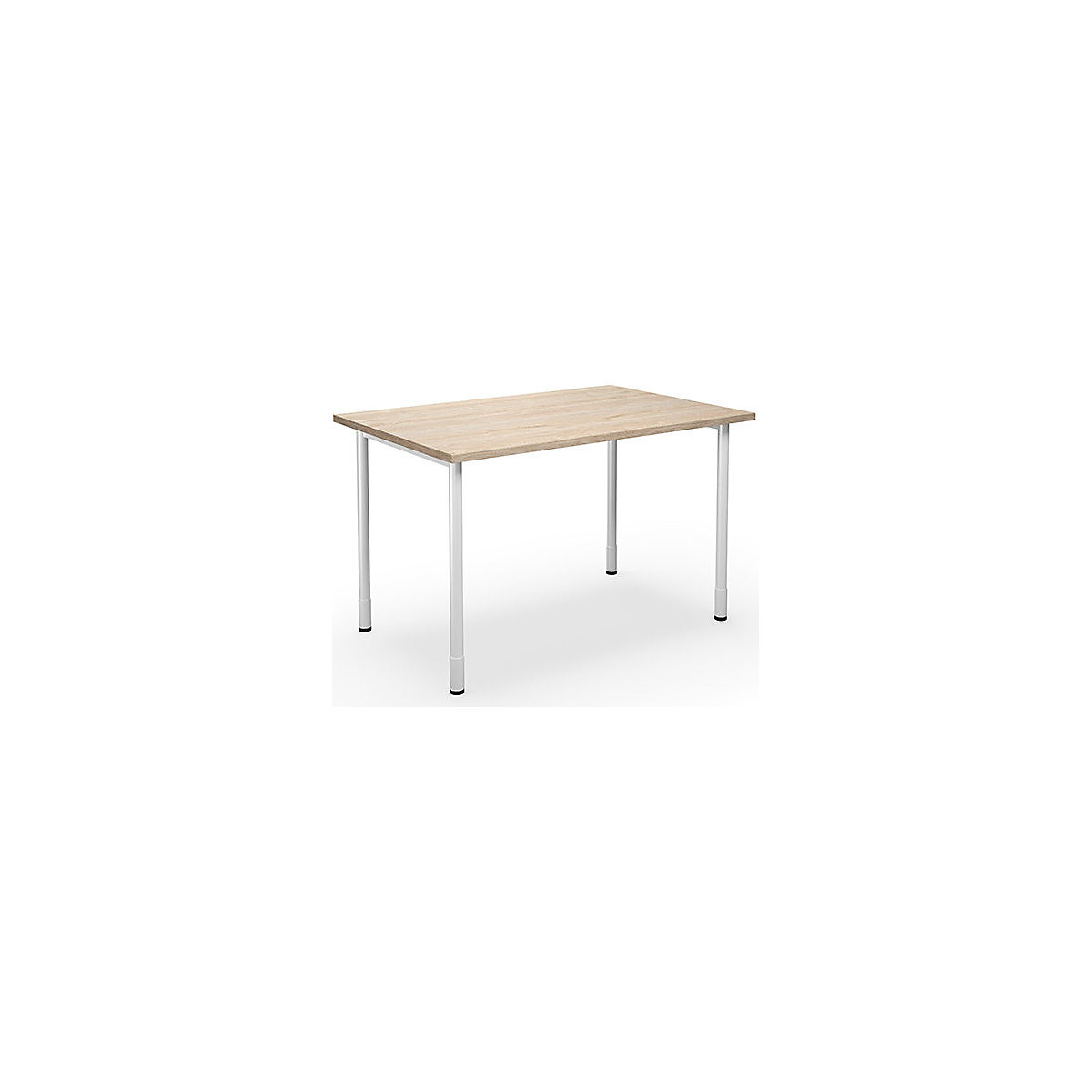DUO-C multi-purpose desk, straight tabletop, WxD 1200 x 800 mm, oak, white-5