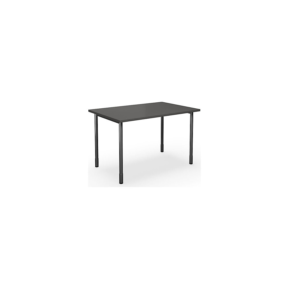 DUO-C multi-purpose desk, straight tabletop, WxD 1200 x 800 mm, dark grey, black-8