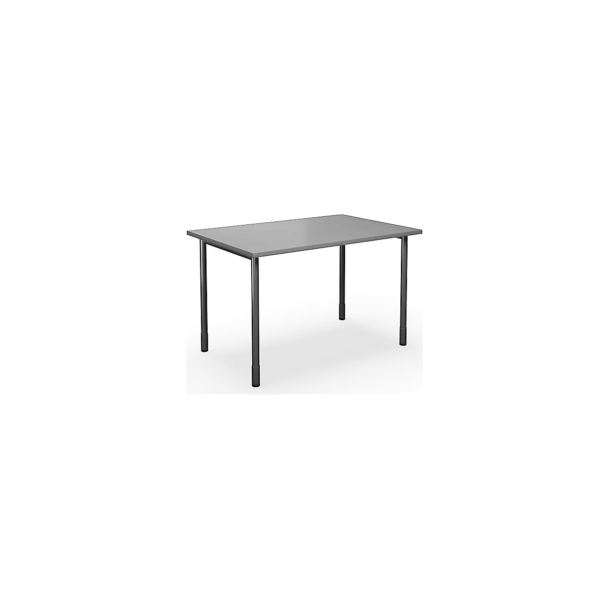 DUO-C multi-purpose desk, straight tabletop, WxD 1200 x 800 mm, light grey, black-4