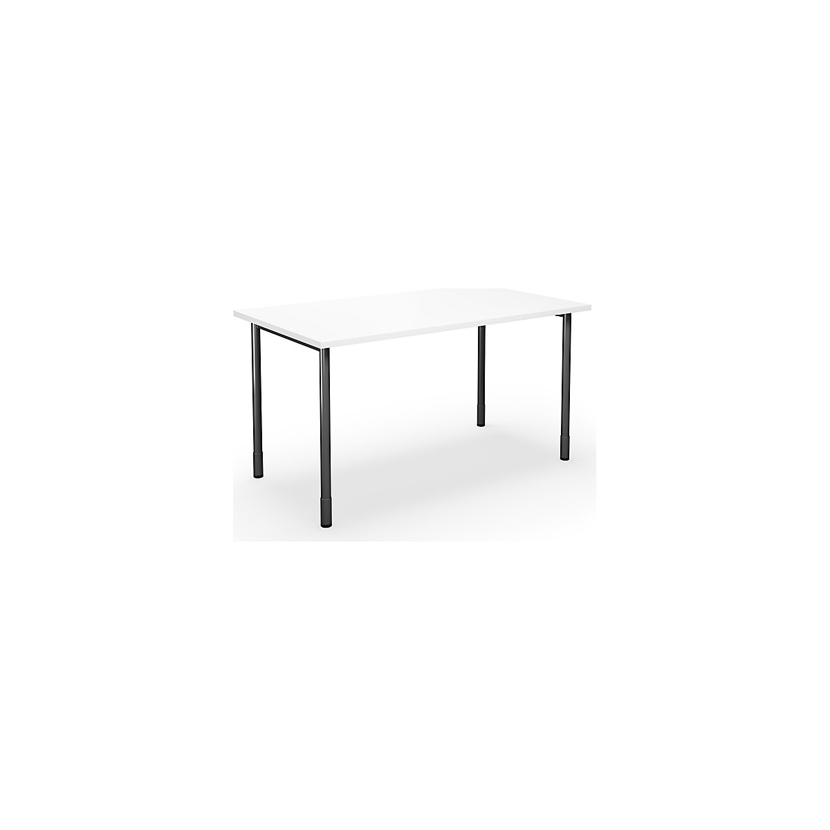 DUO-C multi-purpose desk, straight tabletop, WxD 1200 x 800 mm, white, black-6