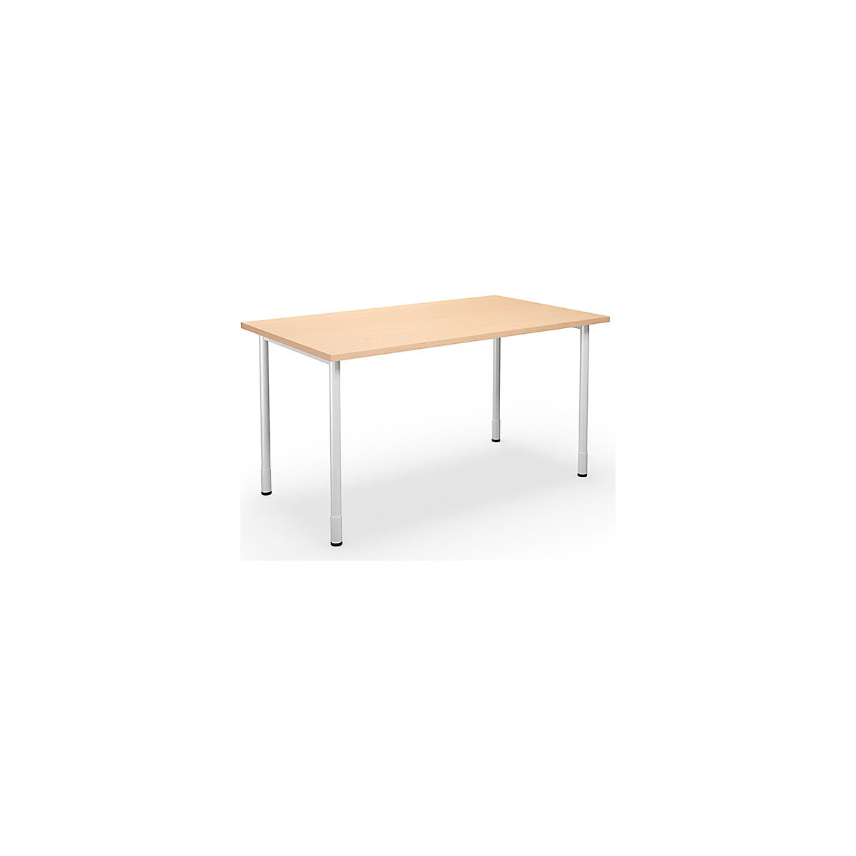 DUO-C multi-purpose desk, straight tabletop, WxD 1400 x 800 mm, birch, birch-13