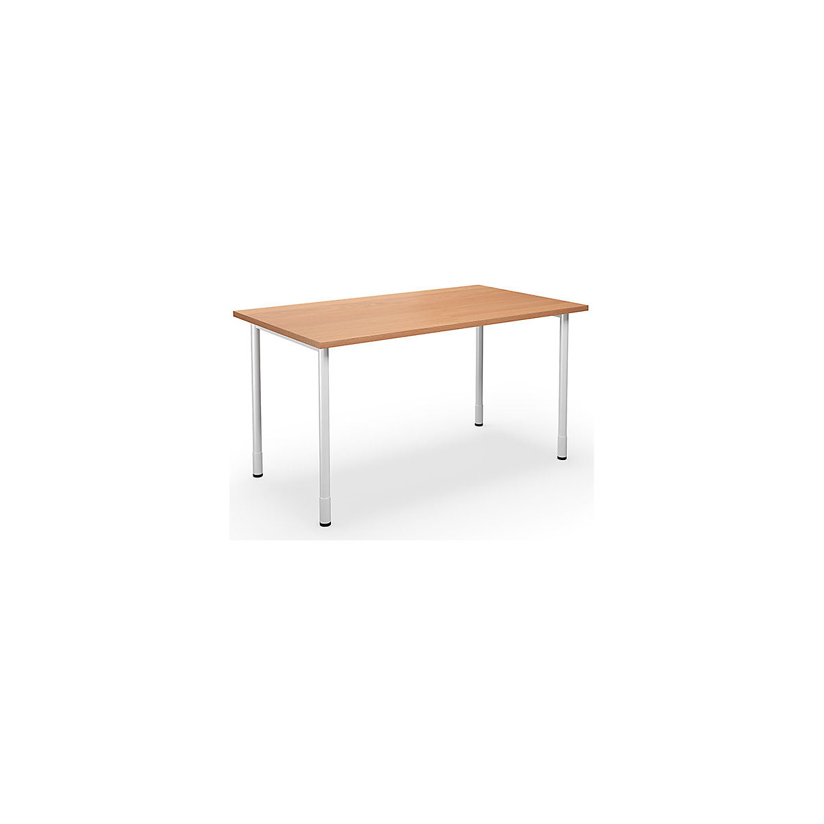 DUO-C multi-purpose desk, straight tabletop, WxD 1400 x 800 mm, beech, beech-1