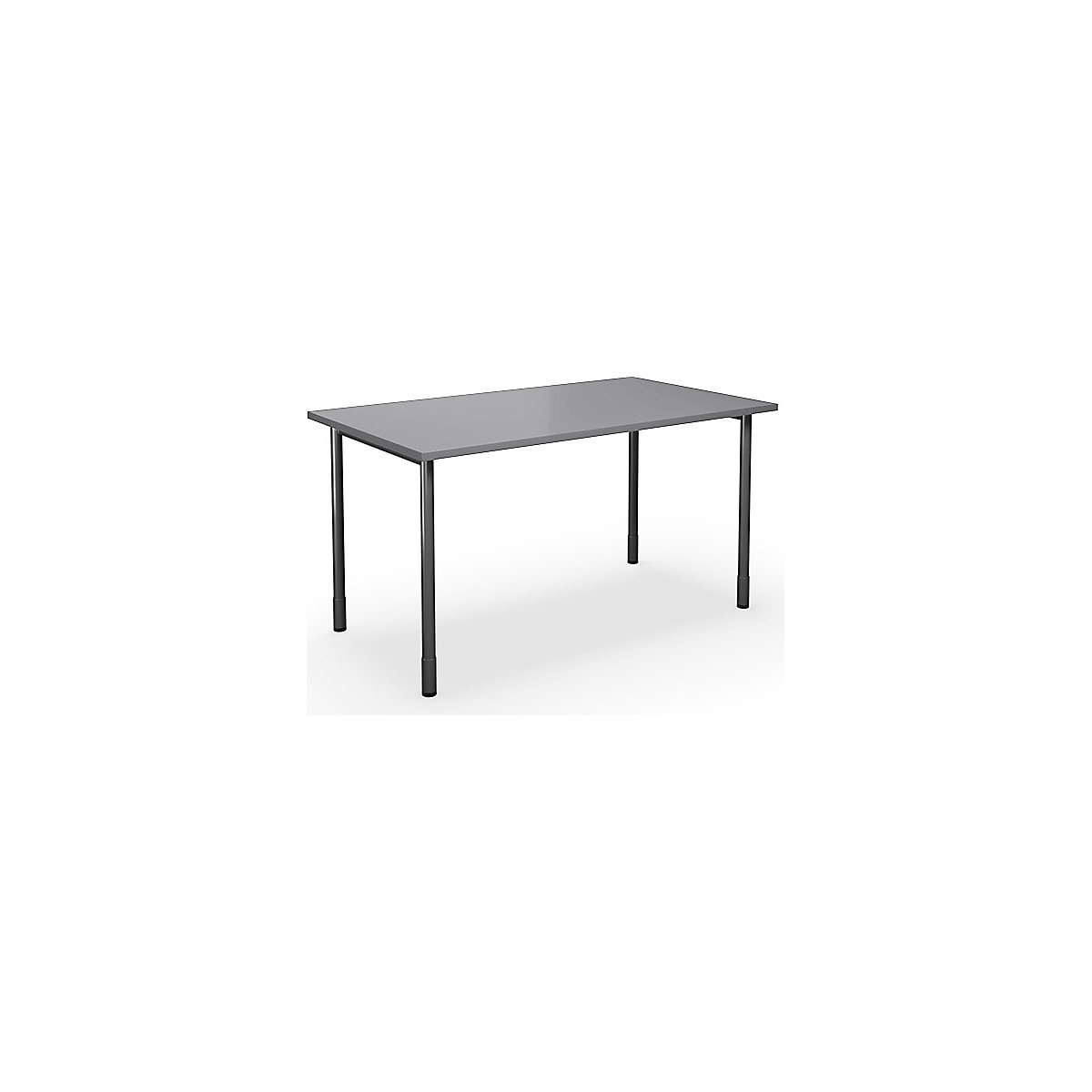DUO-C multi-purpose desk, straight tabletop, WxD 1400 x 800 mm, light grey, black-14