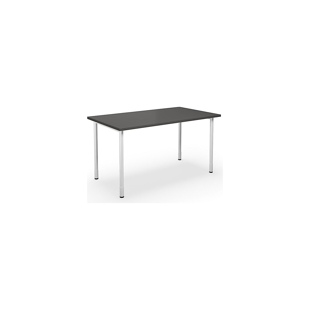 DUO-C multi-purpose desk, straight tabletop, WxD 1400 x 800 mm, dark grey, white-12