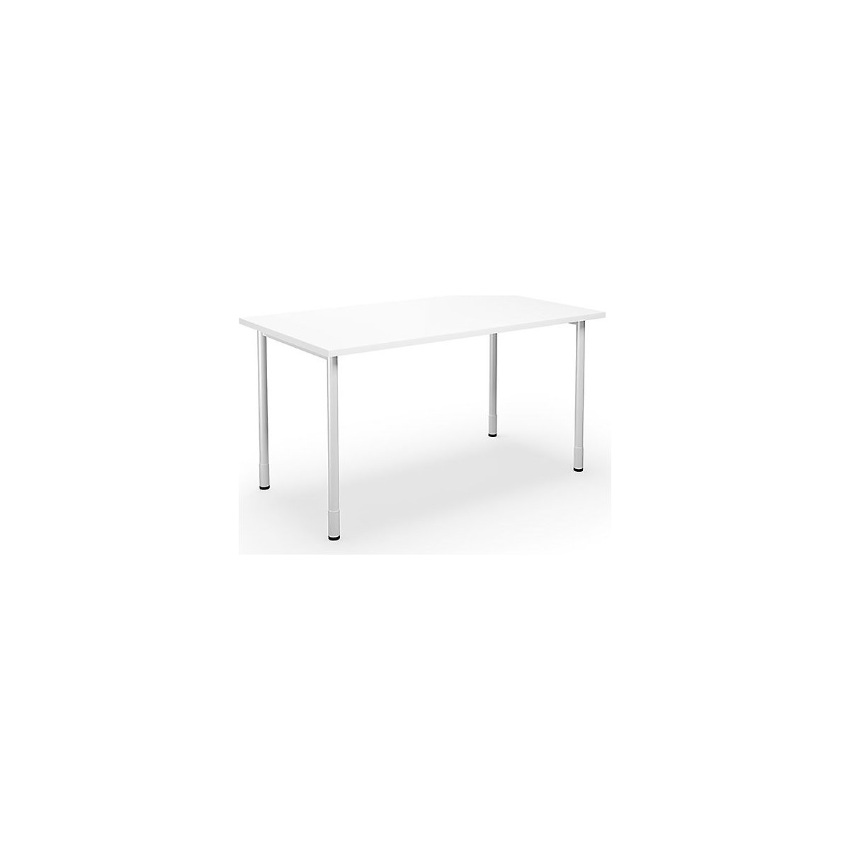 DUO-C multi-purpose desk, straight tabletop, WxD 1400 x 800 mm, white, white-16