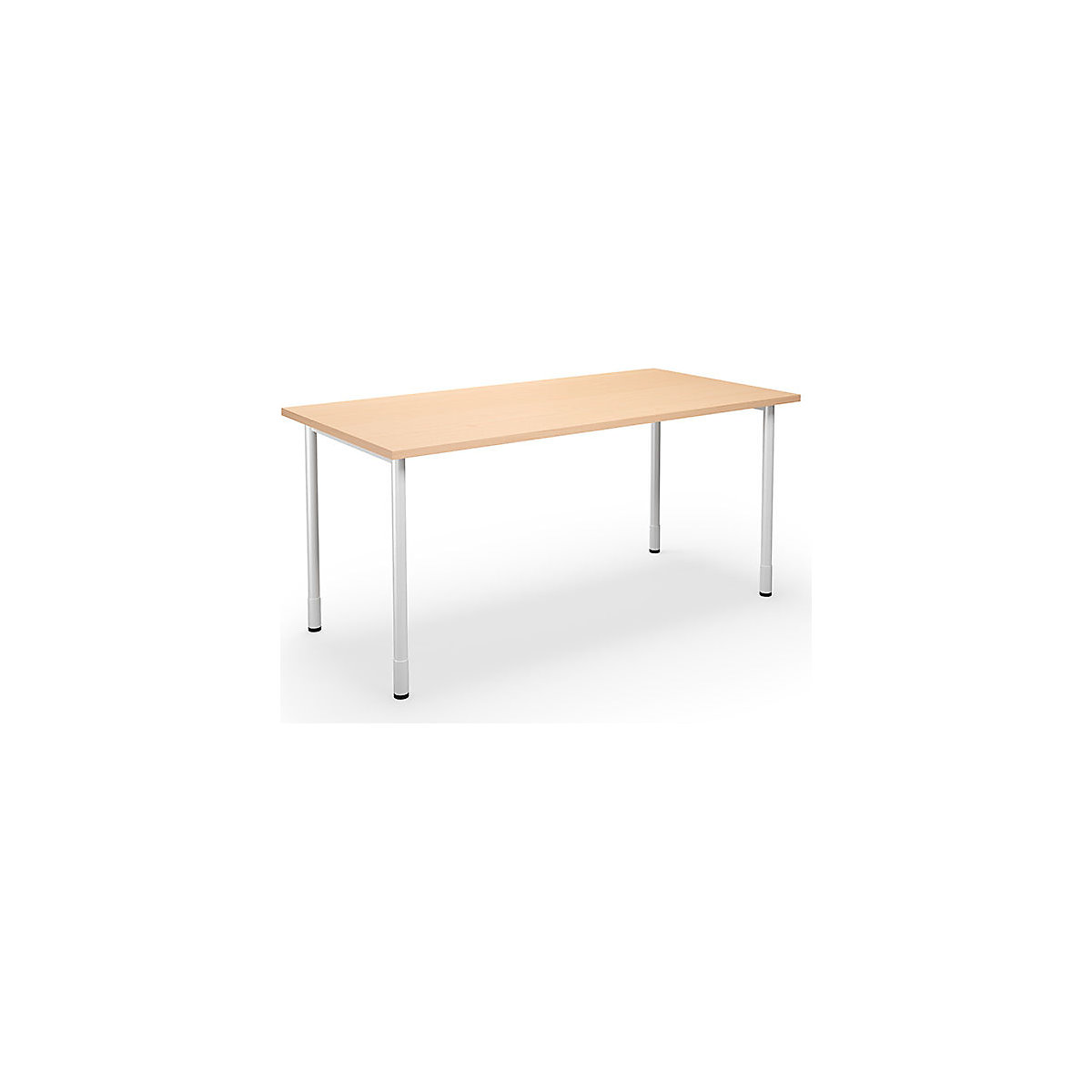 DUO-C multi-purpose desk, straight tabletop, WxD 1600 x 800 mm, birch, white-4
