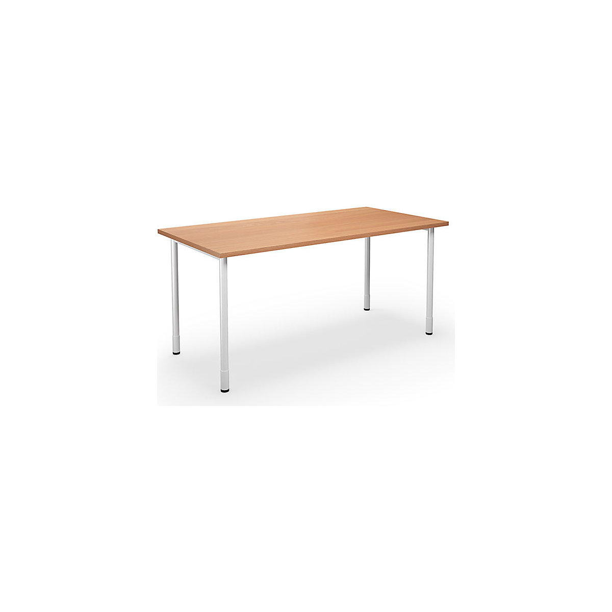 DUO-C multi-purpose desk, straight tabletop, WxD 1600 x 800 mm, beech, white-6