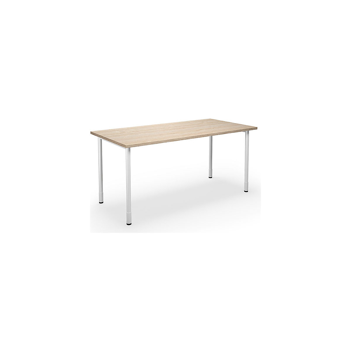 DUO-C multi-purpose desk, straight tabletop, WxD 1600 x 800 mm, oak, white-16