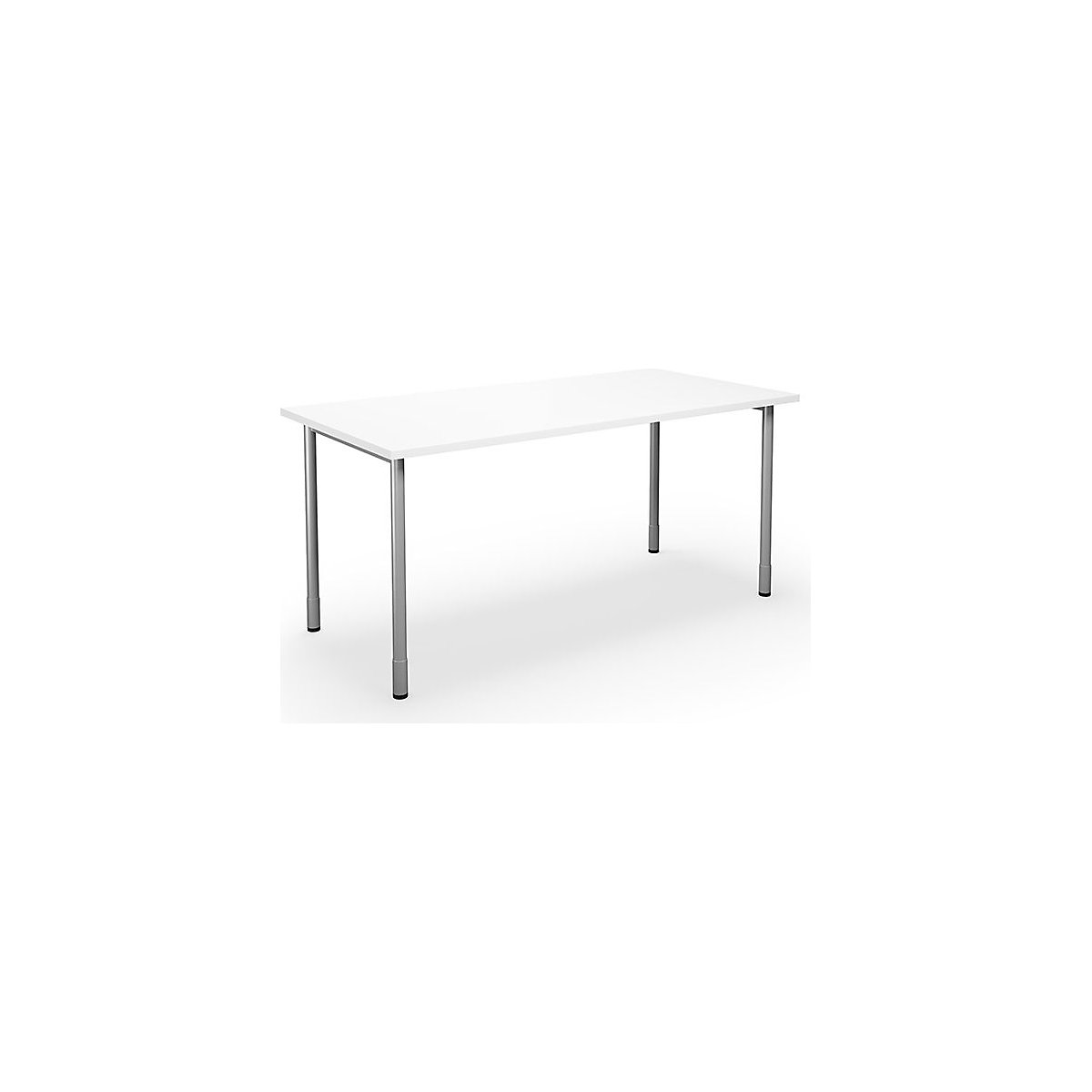 DUO-C multi-purpose desk, straight tabletop, WxD 1600 x 800 mm, white, silver-11