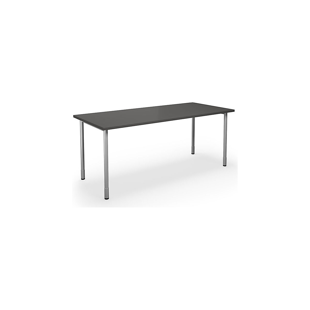 DUO-C multi-purpose desk, straight tabletop, WxD 1800 x 800 mm, dark grey, silver-14