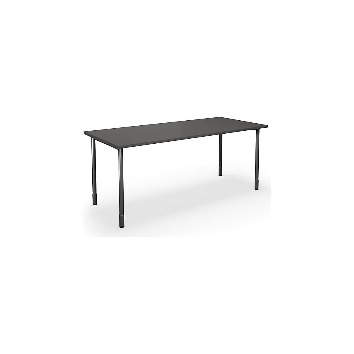 DUO-C multi-purpose desk, straight tabletop, WxD 1600 x 800 mm, dark grey, black-13